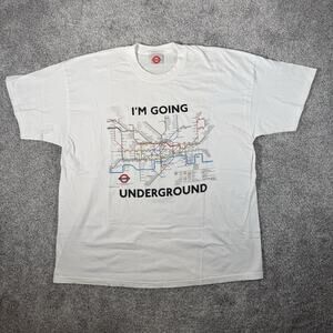 London Tube Tshirt Size XXL Im Going Underground Urban Travel Transit Subway Map